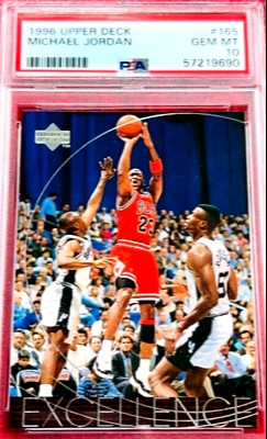 1996 Upper Deck UD The Game in Pictures Excellence 165 Michael Jordan Chicago Bulls PSA 10 Gem Mint