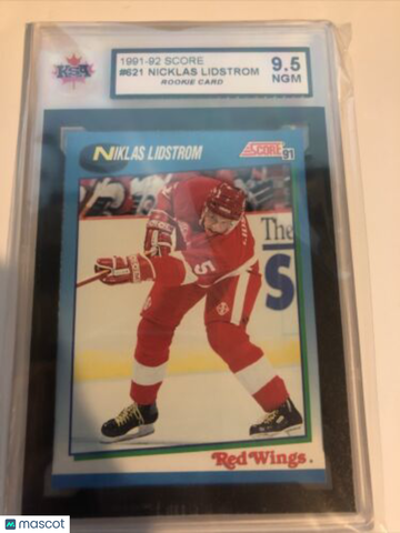 1991-92 Score Nicklas Lidstrom Rookie KSA 9.5