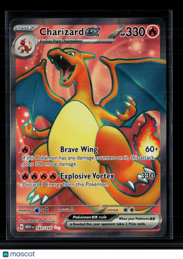 2023 Scarlet & Violet 151 Charizard EX Holo Secret Rare FA #183/165