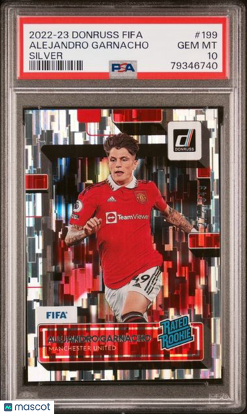 2022 Panini Donruss FIFA Alejandro Garnacho #199 Silver PSA 10