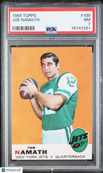 1969 Topps Joe Namath #100 PSA 7
