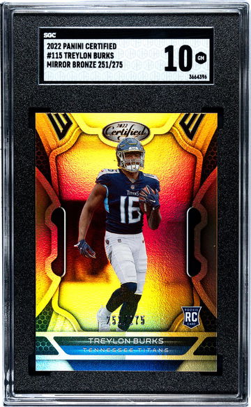 2022 Panini Certified #115 Treylon Burks Mirror Bronze /275 SGC 10