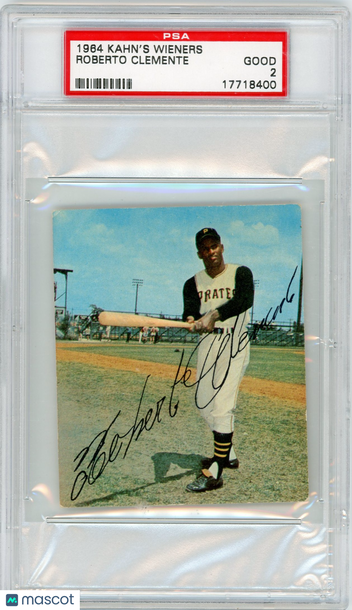 1964 Kahn's Wieners Roberto Clemente PSA 2