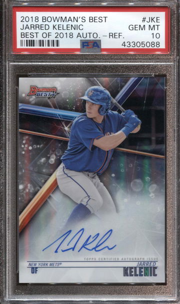 JARRED KELENIC 2018 BOWMAN'S BEST REFRACTOR AUTO PSA 10
