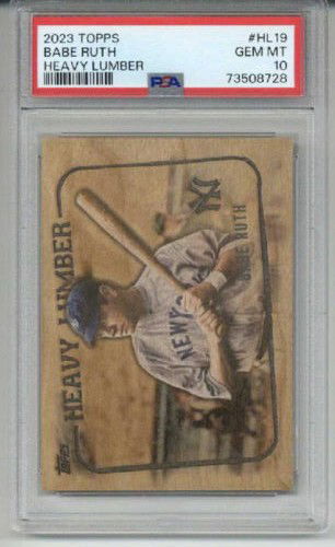 2023 TOPPS HEAVY LUMBER BABE RUTH CARD NEW YORK YANKEES PSA 10 LOW POP RARE