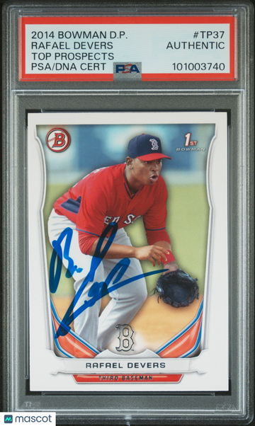 2014 Bowman Draft Picks Top Prospects Rafael Devers #TP37 PSA A Auto A