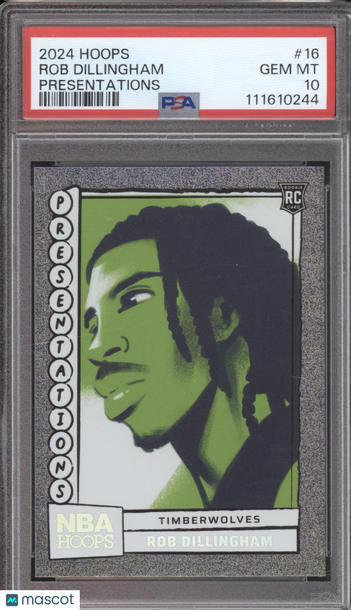 2024 Panini NBA Hoops Presentations Rob Dillingham #16 PSA 10