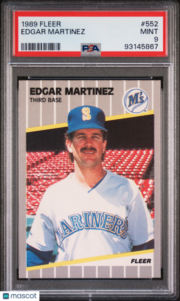 1989 Fleer Edgar Martinez #552 PSA 9
