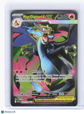 2025 Pokemon—Mega Charizard X ex #109/94 Phantasmal Flames—Ultra Rare Foil