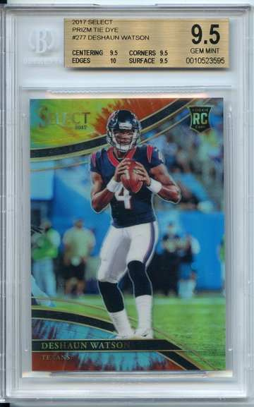 Deshaun Watson Select Field Level Tie Dye /25 Rookie BGS 9.5 True Gem +