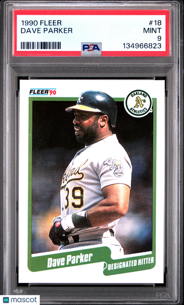 1990 Fleer Dave Parker #18 PSA 9