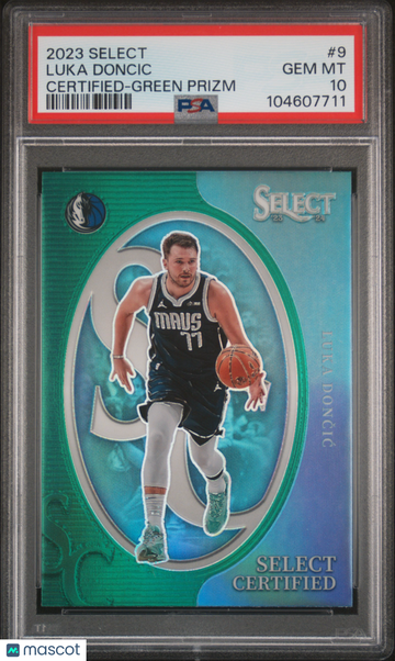 2023 Panini Select Select Certified Luka Doncic #9 Green Prizm PSA 10