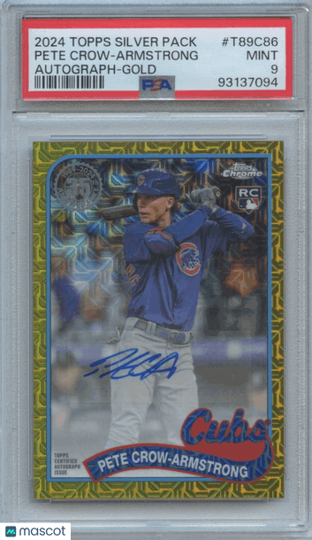 2024 Topps Chrome Pete Crow-Armstrong Rookie PSA 9 Topps