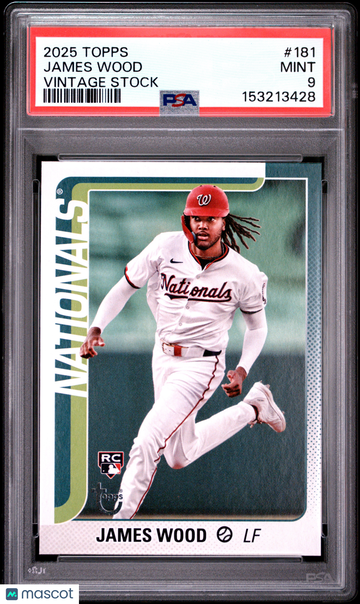 2025 Topps James Wood #181 Vintage Stock /99 PSA 9
