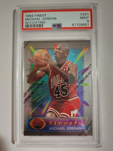 1994 Finest Michael Jordan w/ coating PSA 9
