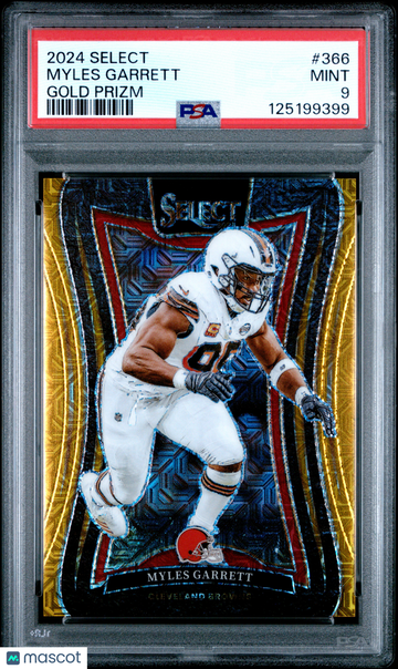 2024 Panini Select Myles Garrett #366 Gold Prizm PSA 9