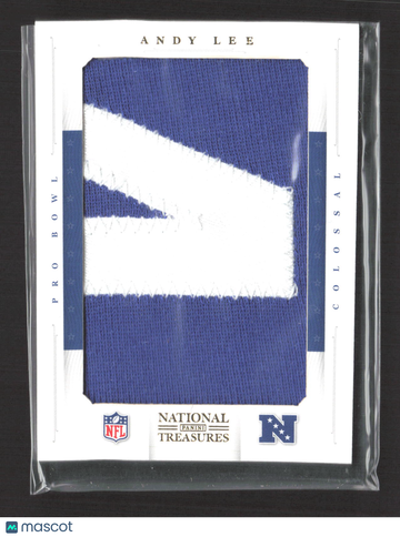 2013 Panini National Treasures Colossal Andy Lee #36 Prime /2 Colossal Pro Bowl Jersey Patch