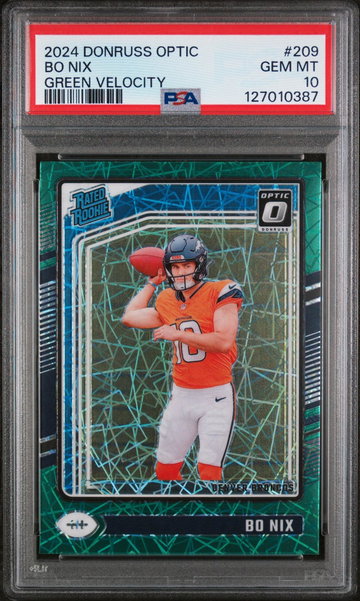 2024 Optic Green Velocity Bo Nix #209 PSA 10