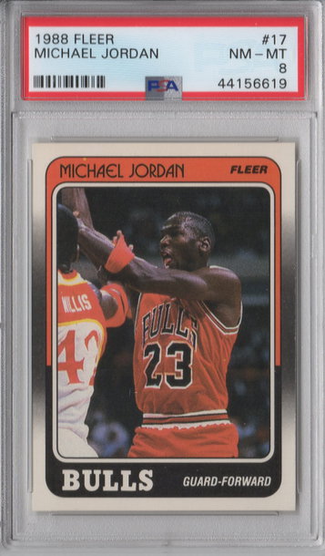 1988 Fleer Michael Jordan PSA 8