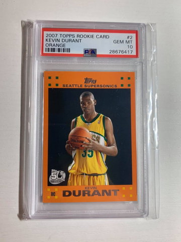 2007 Kevin Durant Topps Rookie Card Orange PSA 10