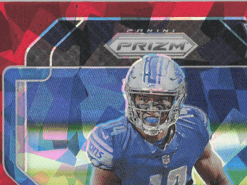 2021 Panini Prizm Trading Card Amon-Ra St. Brown #358 Red Ice RC Detroit Lions