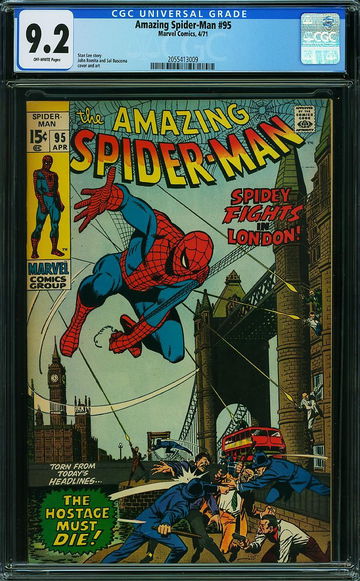 AMAZING SPIDER-MAN #95, CGC 9.2 NM-
