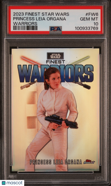 2023 Topps Finest Star Wars Finest Warriors Princess Leia Organa #FW6 PSA 10