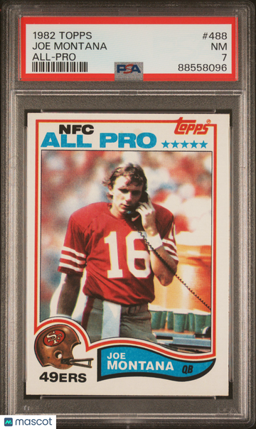 1982 Topps Joe Montana #488 All Pro PSA 7