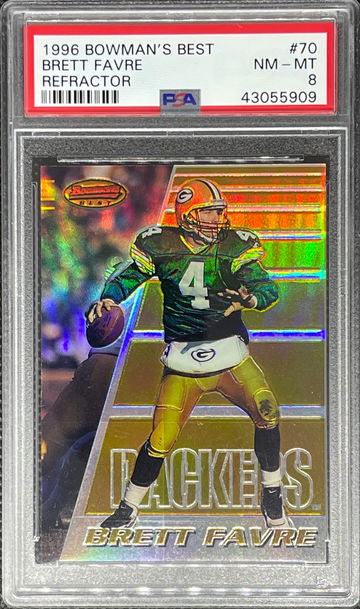 1996 Bowman's Best #70 Refractor Brett Favre PSA 8
