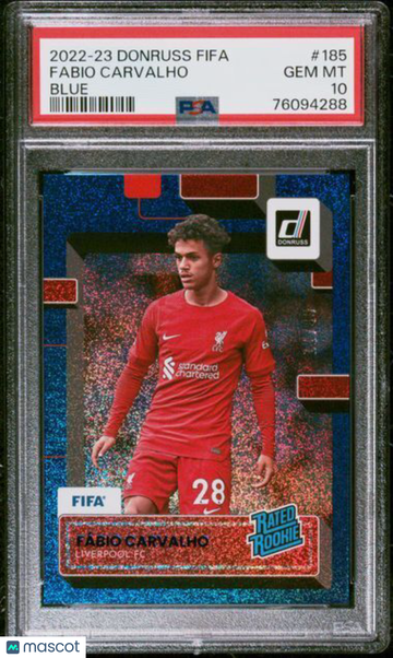 2022 Panini Donruss FIFA Fabio Carvalho #185 Blue PSA 10