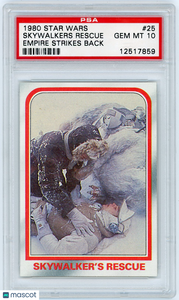 1980 Star Wars Empire Strikes Back Skywalker's Rescue #25 PSA 10