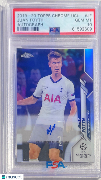 2019 Topps Chrome UEFA Champions League Autographs Juan Foyth #JF PSA 10
