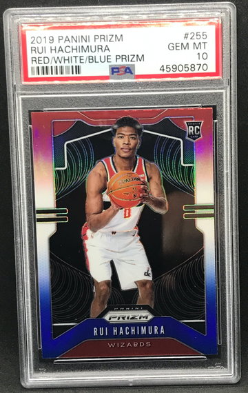 Rui Hachimura 2019 Prizm Red White Blue PSA 10 Rookie
