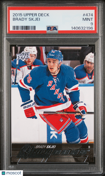 2015-16 Upper Deck Brady Skjei #474 Young Guns Rookie PSA 9