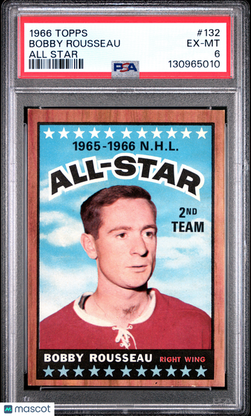 1966 Topps Bobby Rousseau #132 All Star PSA 6