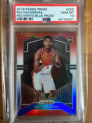 2019 Rui Hachimura Prizm Red/White/Blue (PSA 10)