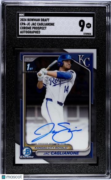 2024 Bowman Draft Jac Caglianone #CPA-JC CHR. Pros. Autograph SGC 9