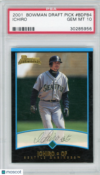 2001 Bowman Draft Picks Ichiro Suzuki #84 PSA 10