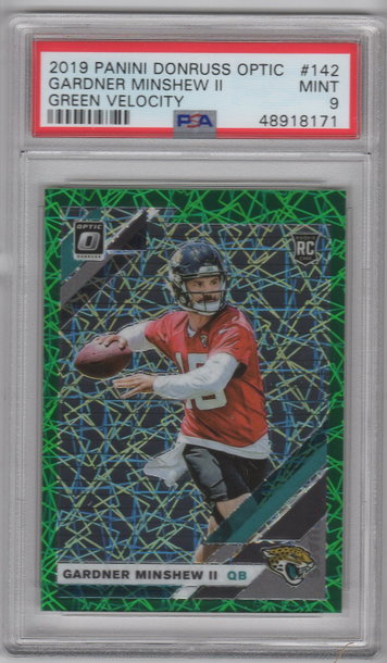 2019 Optic Gardner Minshew II Green Velocity PSA 9