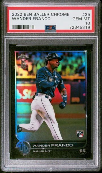 2022 Ben Baller Chrome Wander Franco #35 PSA 10