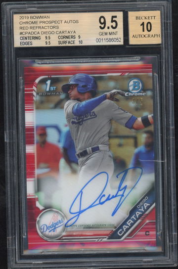 2019 Bowman Chrome Red auto /5 BGS 9.5