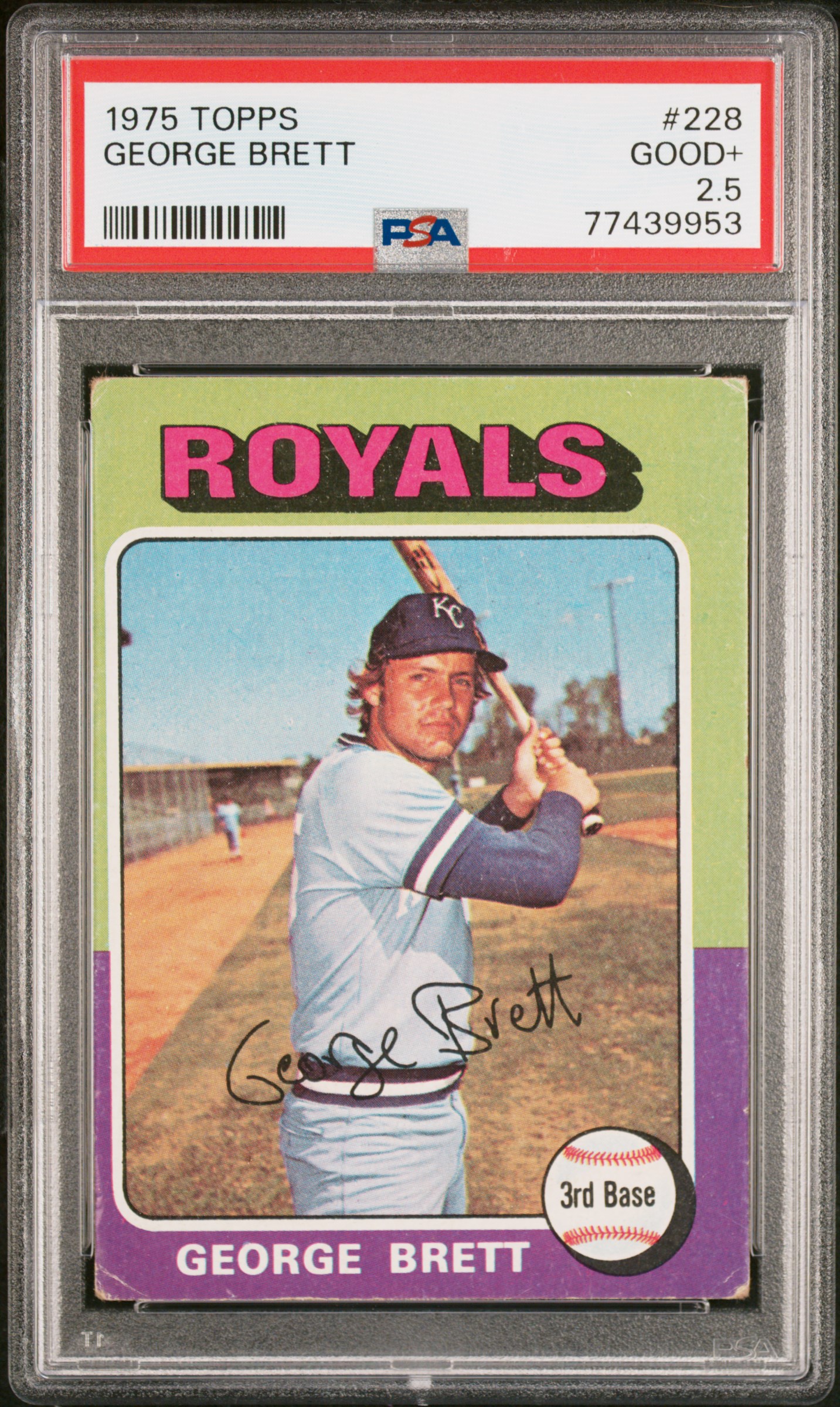 1975 Topps George Brett #228 ROYALS HOF PSA 2.5 RC