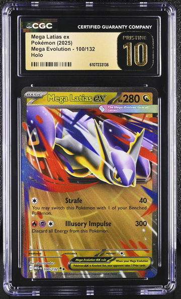 2025 Pokémon Mega Evolution Mega Latias #100/132 EX Holo CGC 10