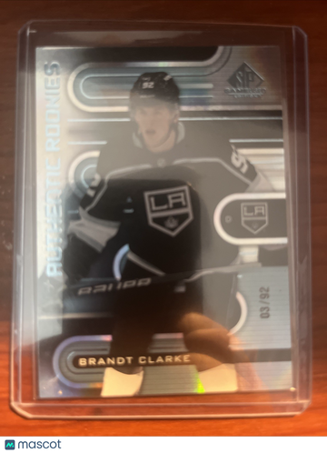 2022-23 Upper Deck SP Game Used Brandt Clarke #196 [Base] Short Print Parallel/Variety Rookie