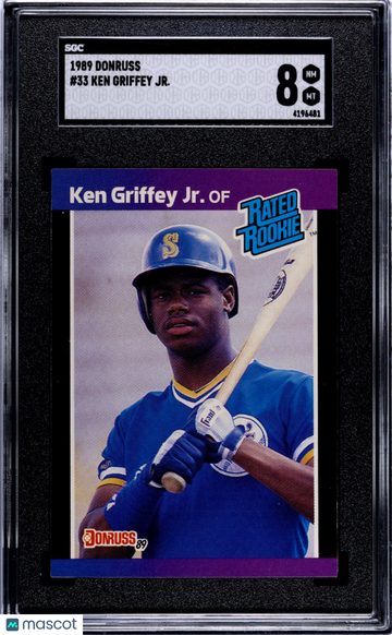 1989 Donruss Ken Griffey JR. #33 SGC 8