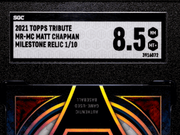 2021 Topps Tribute Matt Chapman #MR-MC Milestone Relic SGC 8.5