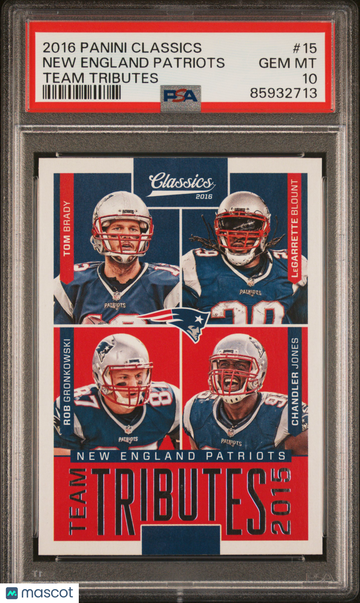 2016 Panini Classics Team Tributes New England Patriots #15 PSA 10