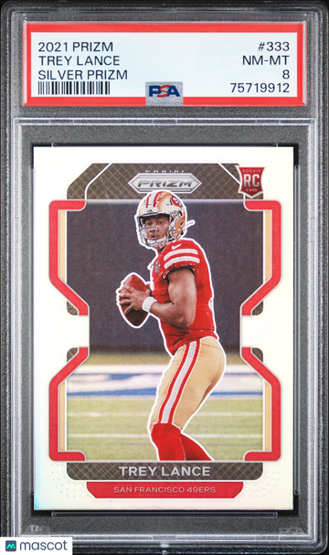 2021 Panini Prizm Trey Lance #333 Silver PSA 8