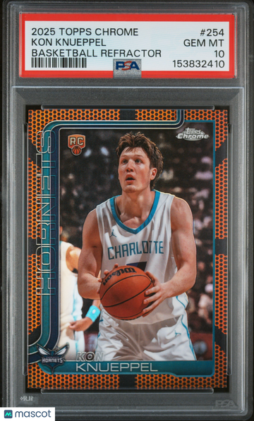 2025 Topps Chrome Kon Knueppel #254 Basketball Refractor PSA 10