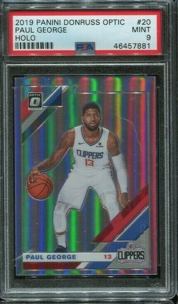 2019 Panini Donruss Paul George Optic Holo #20 PSA 9 MINT POP 1/1 1st Clippers
